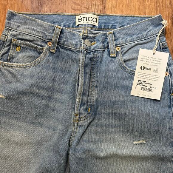 NWT Etica Altin Loose Crop Jeans Ithaca Wash Size 25 - Picture 4 of 8